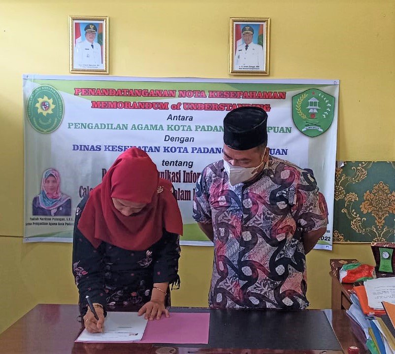 PA. Pspk PA Kota Padang Sidempaun MoU dengan Dinas Kesehatan Kota